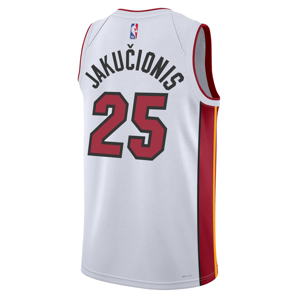 Kasparas Jakučionis Miami HEAT White Swingman Jersey