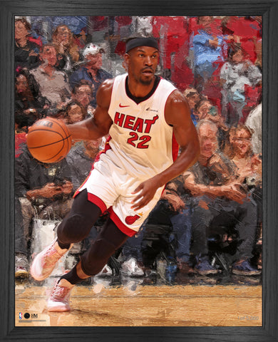 Jimmy Butler Miami HEAT 16" x 20" Framed Canvas