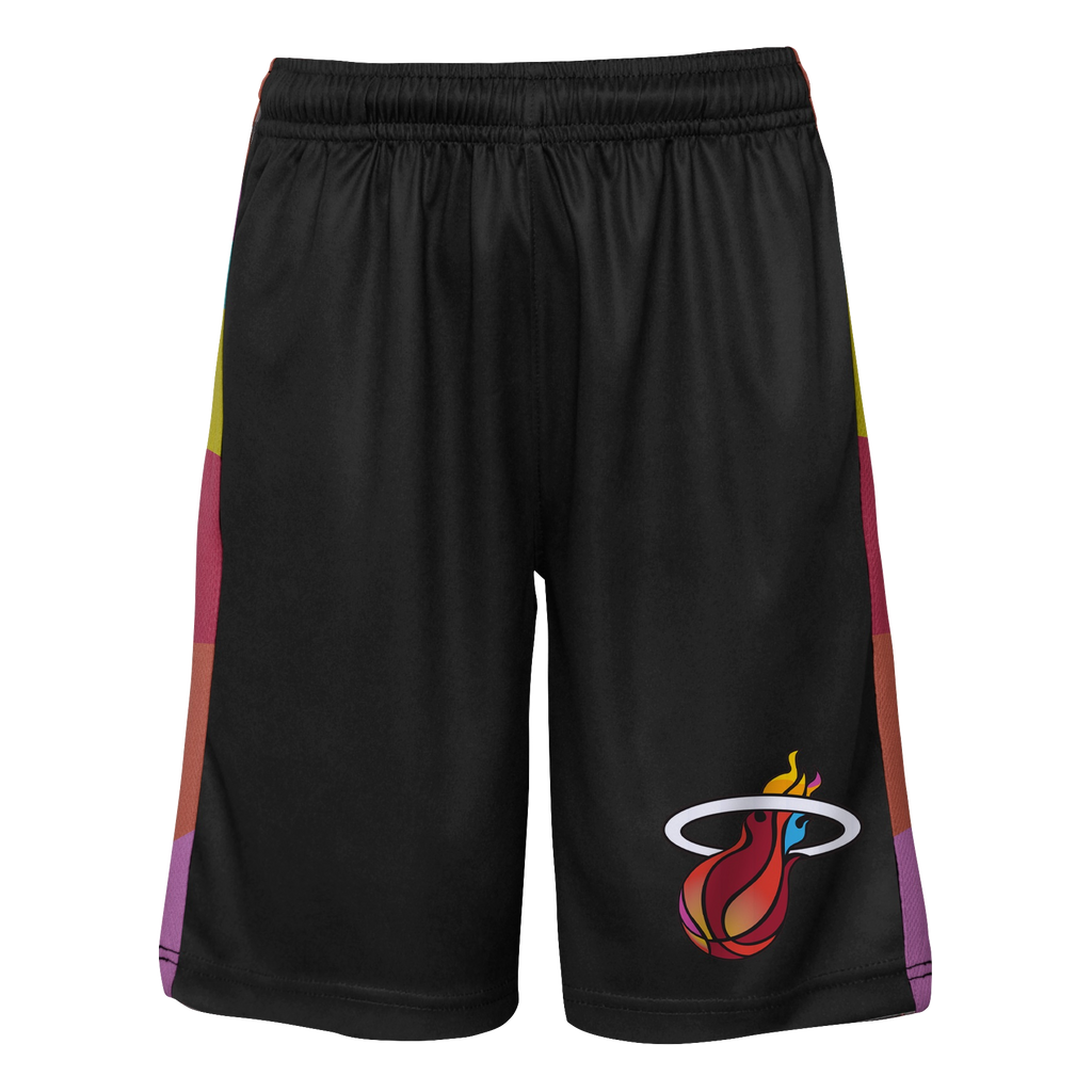 Court Culture Miami Mashup Vol 2 Colorblock Youth Shorts Miami HEAT court-culture-miami-mashup-vol-2-colorblock-youth-shorts-miami-heat