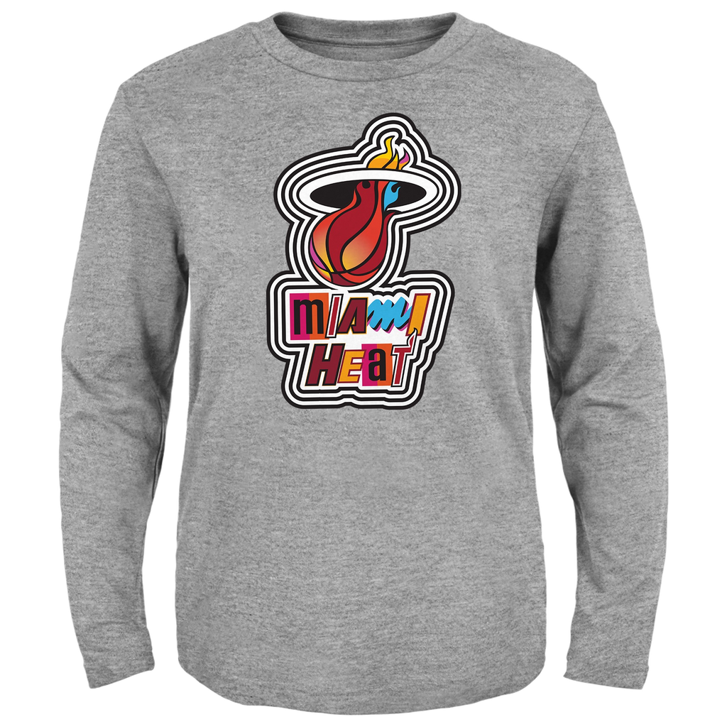 Court Culture Miami Mashup Vol. 2 HEAT Grey Youth Long Sleeve KIDSTEE OUTERSTUFF    - featured image