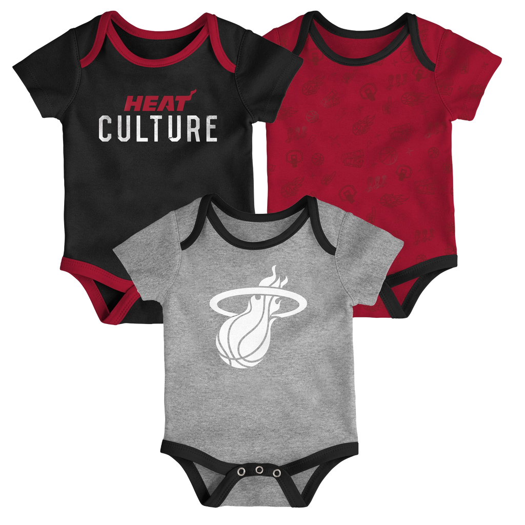 Court Culture HEAT Culture Newborn Onesie 3Pack Miami HEAT Store