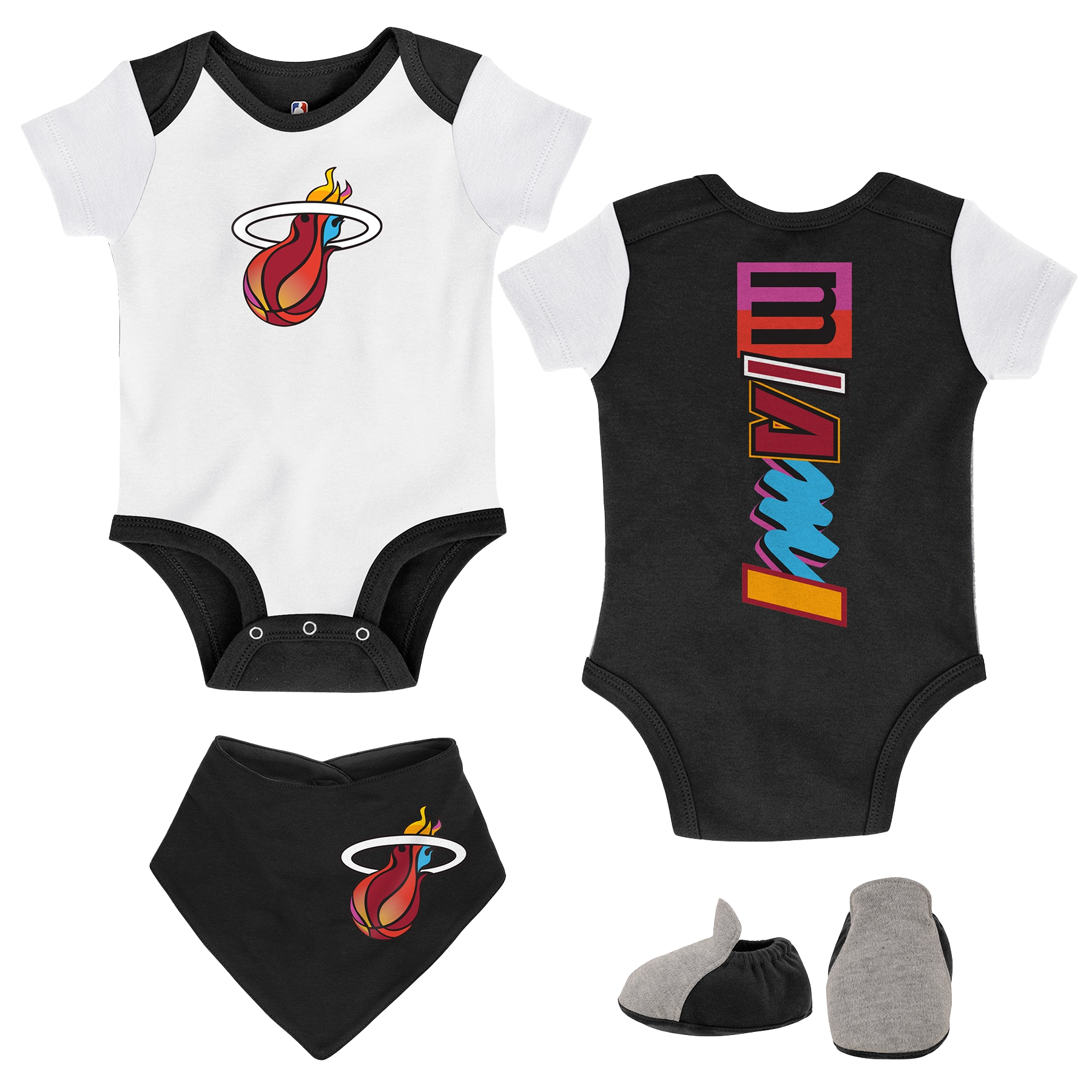 Court Culture Miami Mashup Vol. 2 Newborn Creeper/Bib/Bootie Set Newborn Set Court Culture   