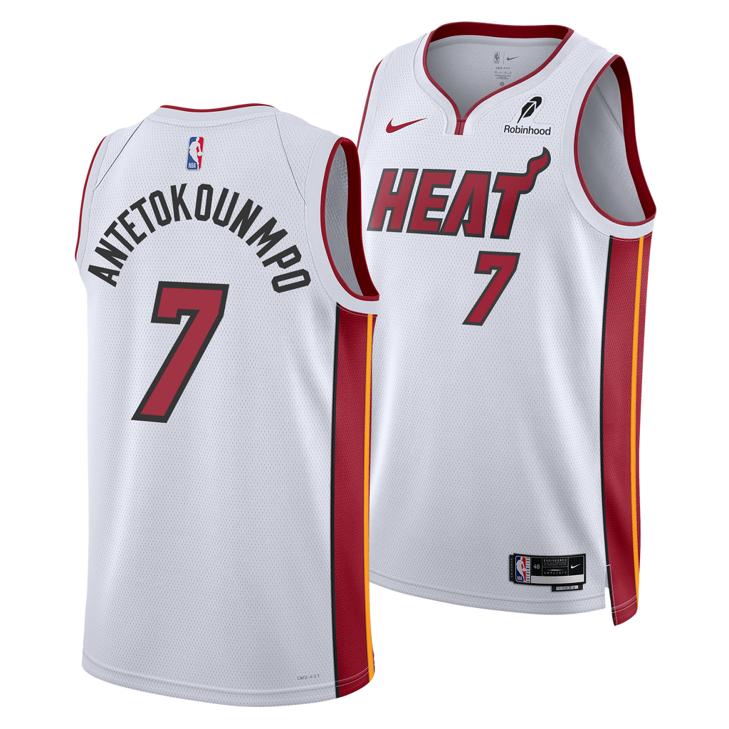 Giannis Antetokounmpo Nike Miami HEAT Association White Swingman Jerse