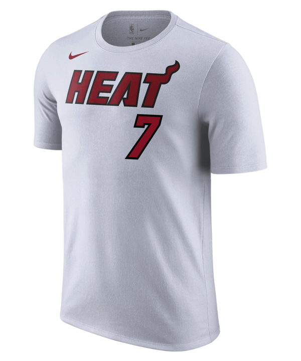 Show your support for the Miami Heat with the Giannis Antetokounmpo Nike Miami HEAT Association White Name & Number Tee. This white Nike T-shirt features bold screen print graphics, including 
