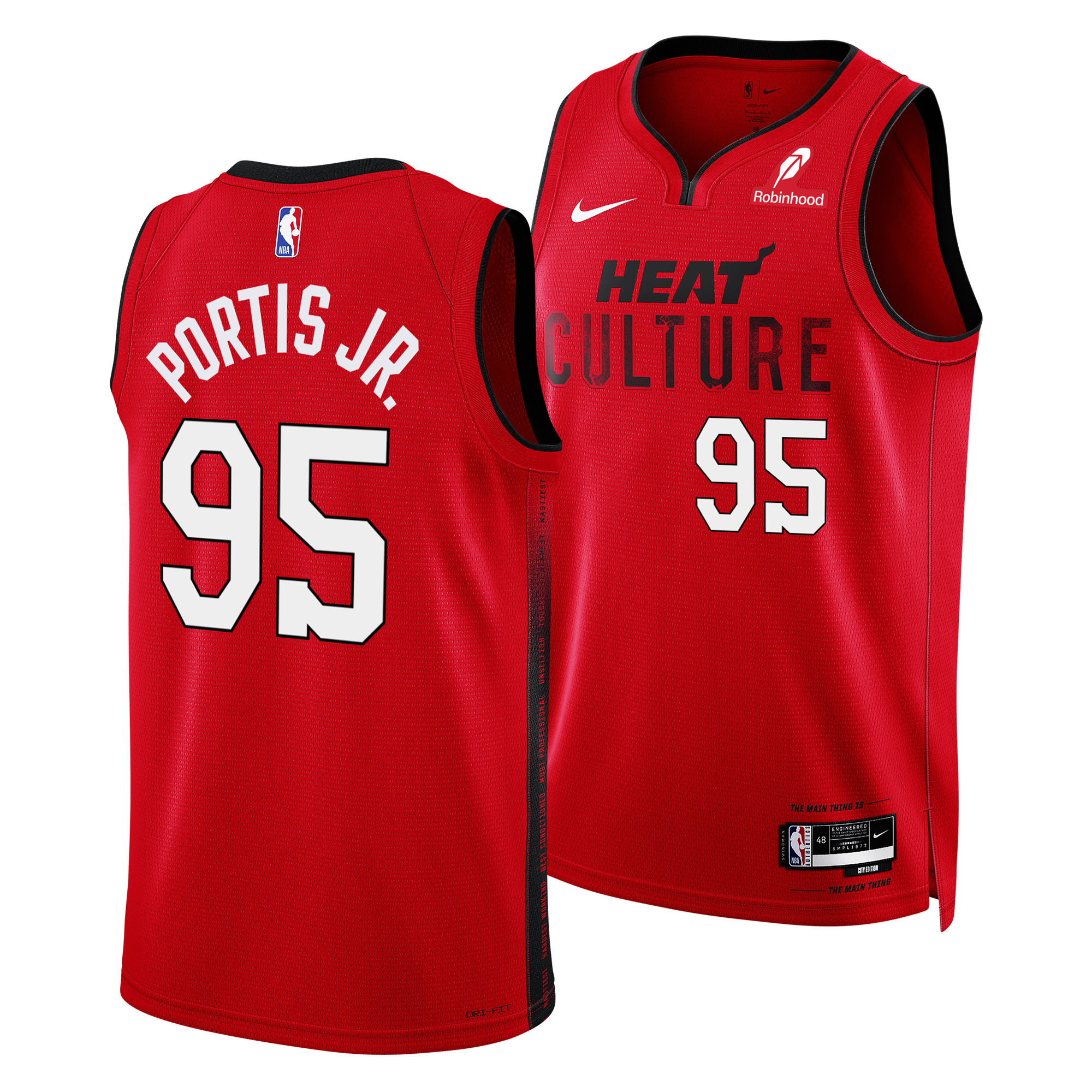 Bobby Portis Jr. Nike HEAT Culture: Blood Red Youth Swingman Jersey