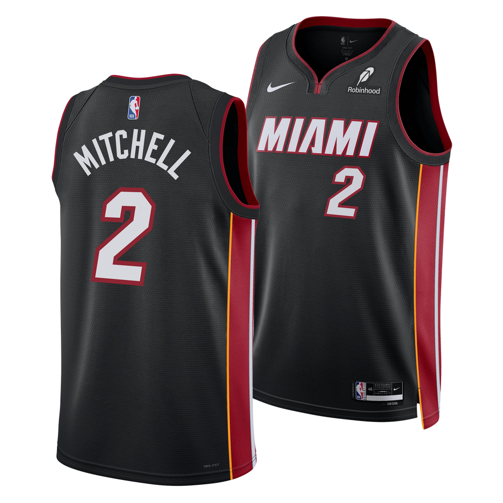 Davion Mitchell Nike Miami HEAT Icon Black Jersey