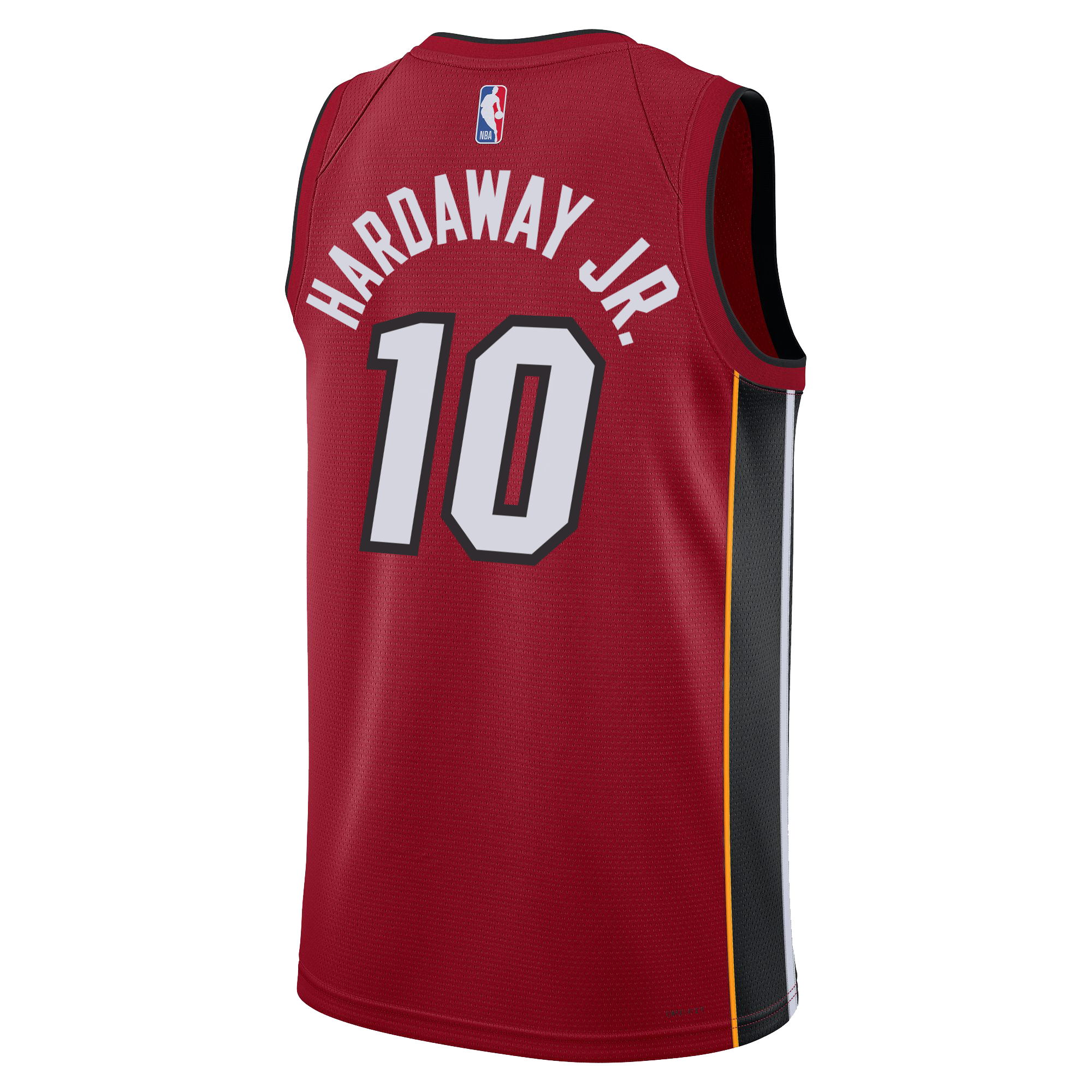 The Nike Tim Hardaway Jr. Miami HEAT Statement Red Swingman Youth Jersey features 