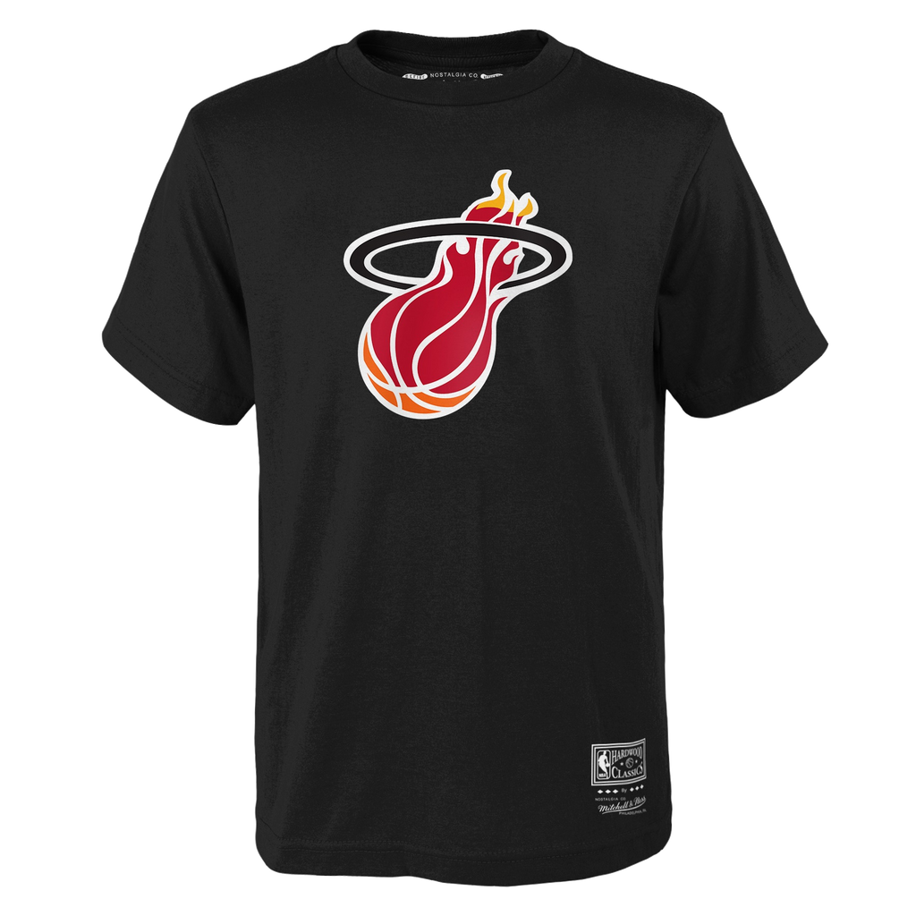 Miami HEAT Mitchell and Ness Retro Logo Youth Tee KIDSTEE OUTERSTUFF    - featured image