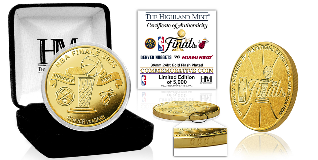 Highland Mint Miami HEAT 2023 NBA Finals Dueling Gold Coin NOV. MISC.Z HIGHLAND MINT    - featured image