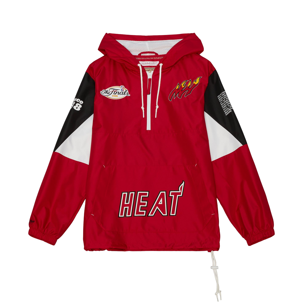 Mitchell and Ness Miami HEAT Origins Anorak Pullover MENSOUTERWEAR MITCHELL & NESS    - featured image