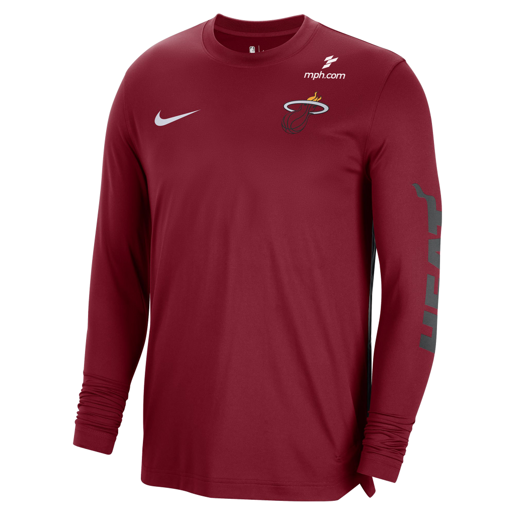 Nike Miami HEAT 2023-24 Pre-Game Long Sleeve Tee MENSOUTERWEAR NIKE    - featured image