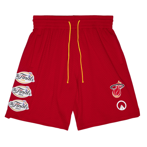 UNKNWN X Mitchell and Ness X Miami HEAT My Towns Red Fashion Shorts