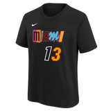 Bam Adebayo Nike Miami HEAT Mashup Name & Number Youth Tee - 1