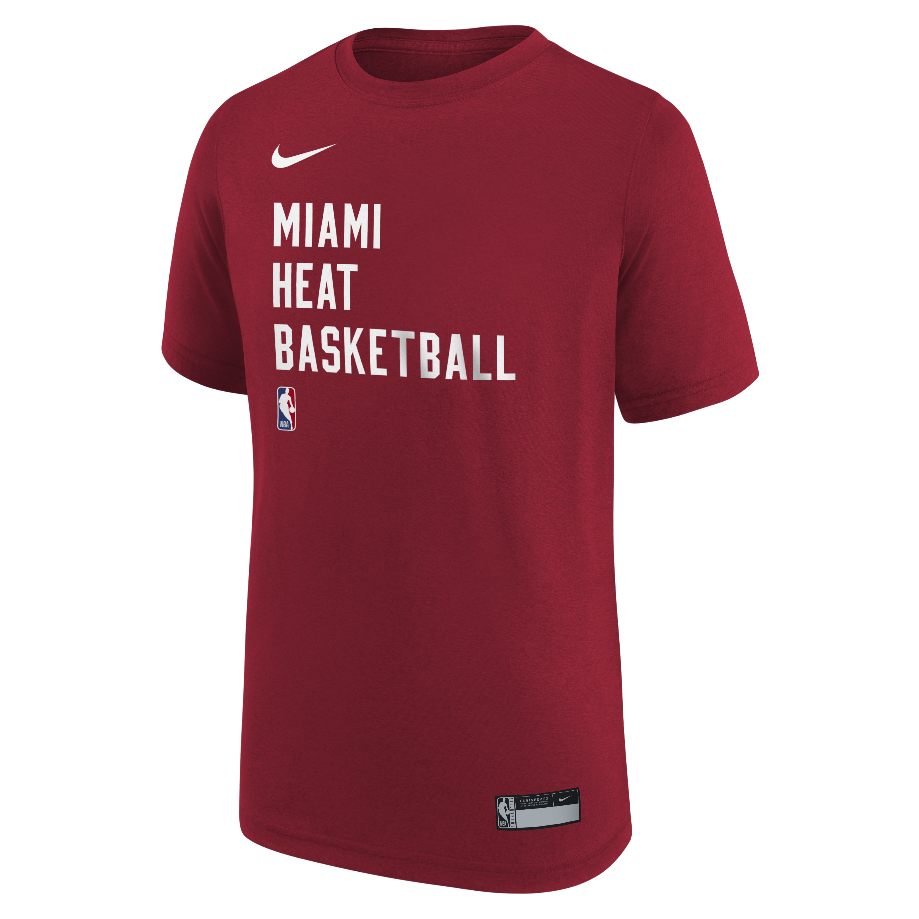 Nike Miami HEAT 2023 24 On Court Red Practice Youth Tee