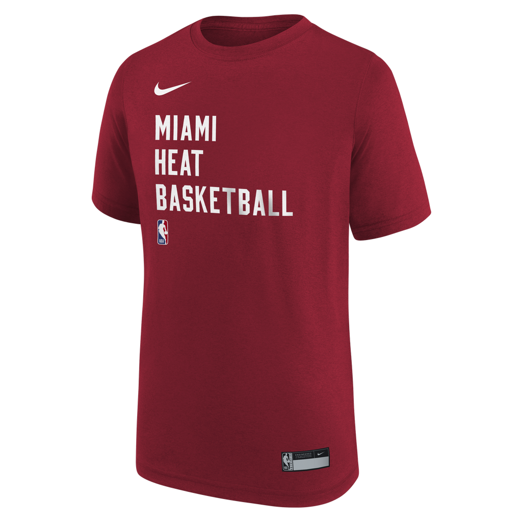 Nike Miami HEAT 2023-24 On-Court Red Practice Youth Tee KIDSTEE OUTERSTUFF    - featured image