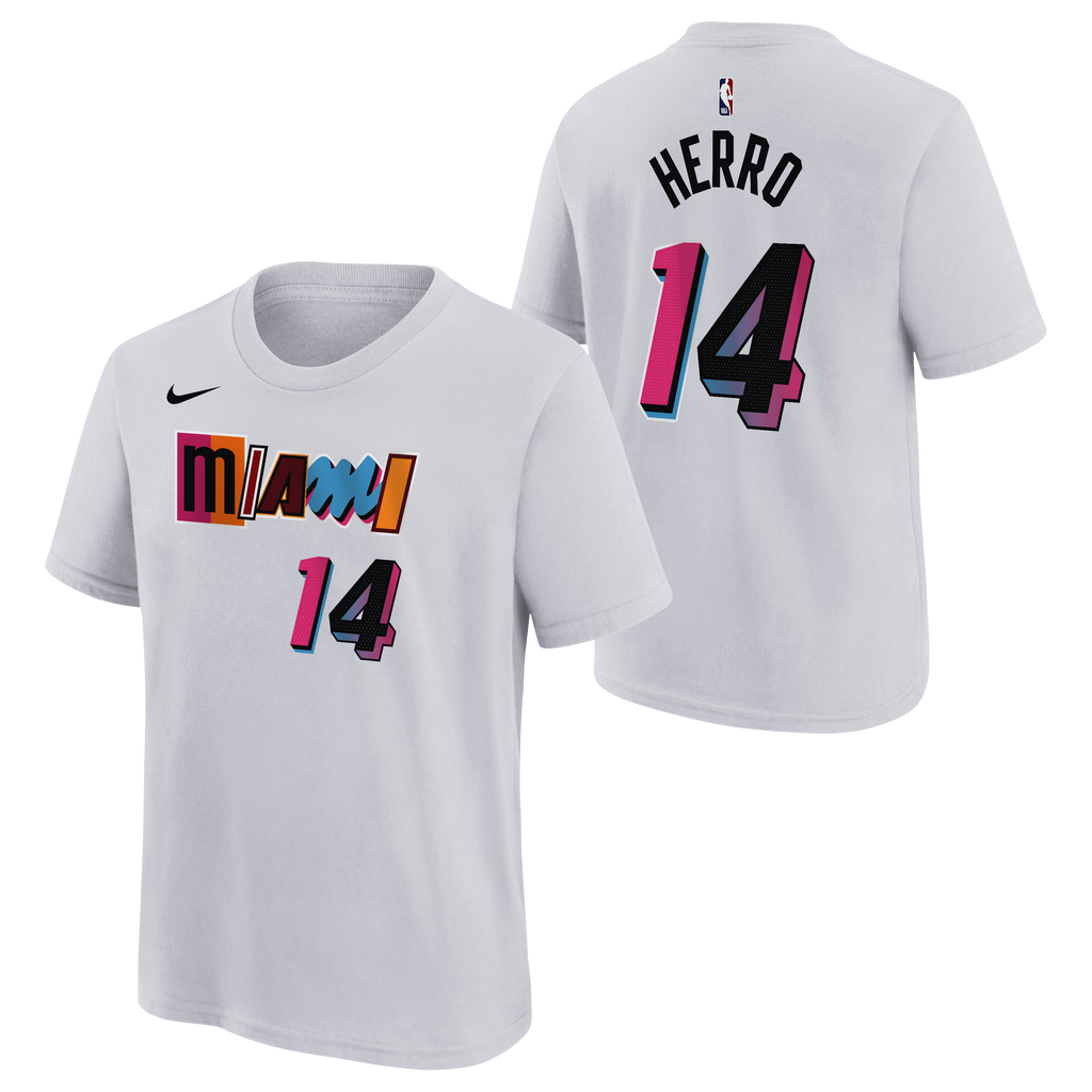 Tyler Herro Nike Miami Mashup Name And Number Youth Tee