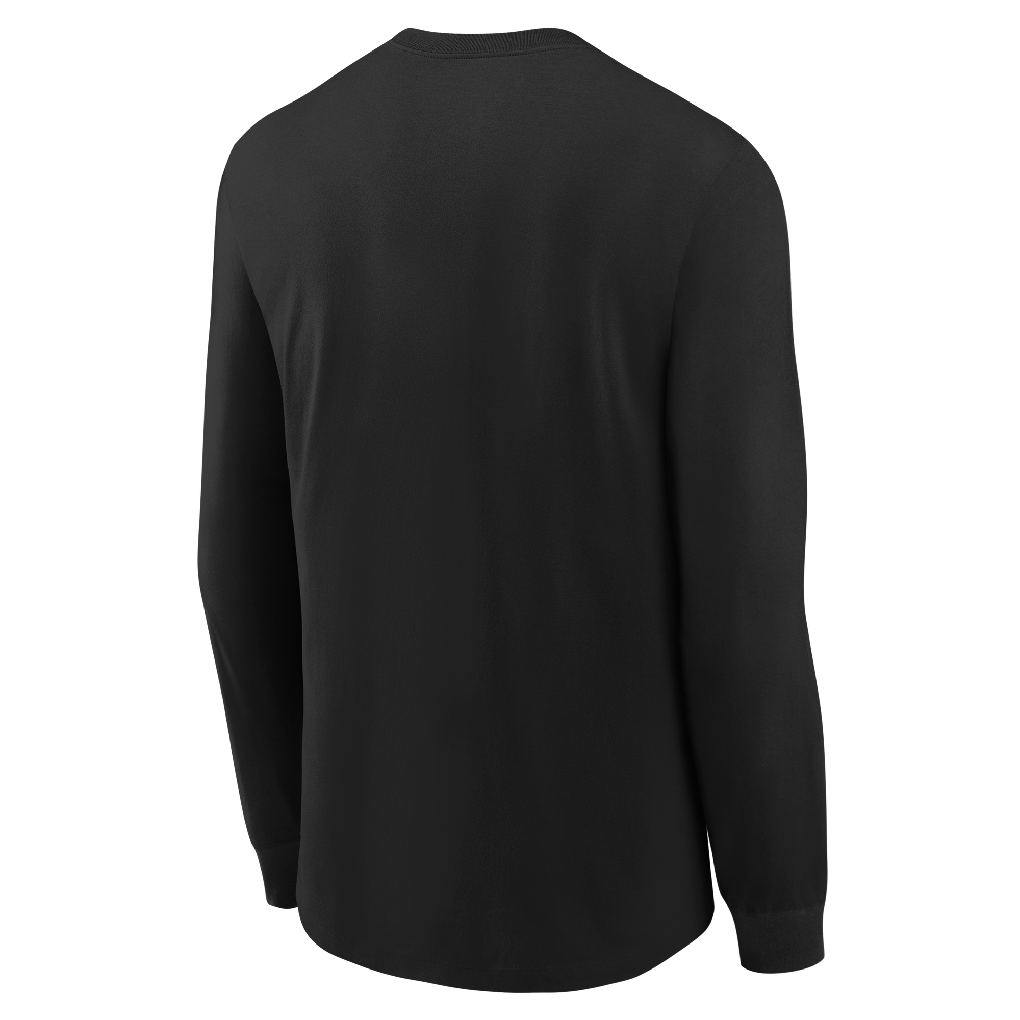 Black Nike HEAT Culture MAX90 youth long sleeve tee with crew neck and slim fit design.