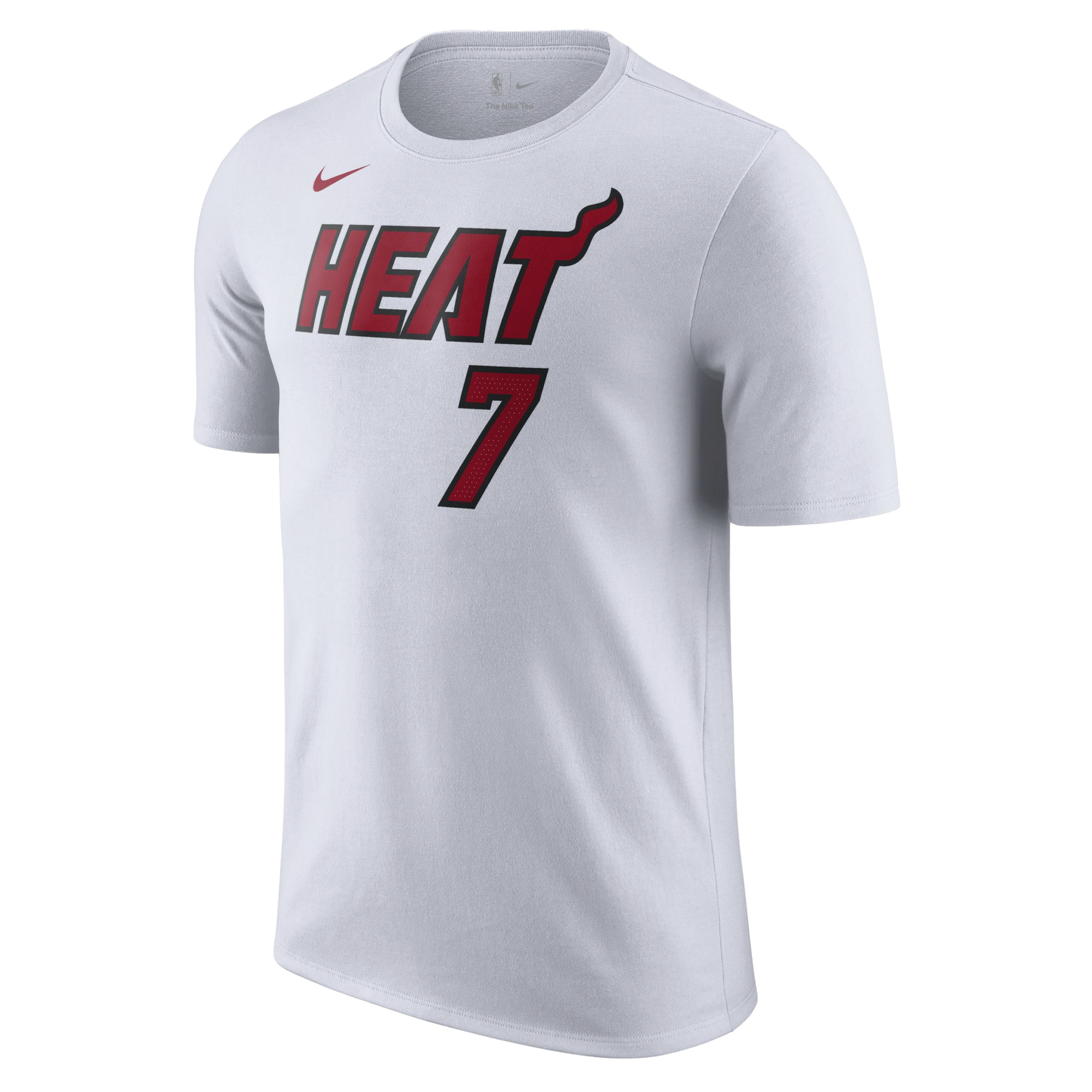 Show your Miami HEAT pride with the Nike Giannis Antetokounmpo Miami HEAT Association White Name & Number Tee. This short-sleeve t-shirt features bold red 