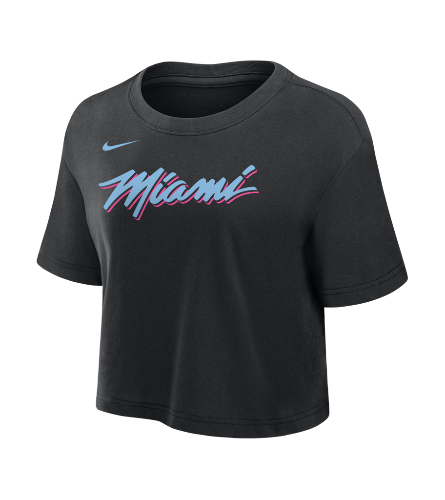 Nike Miami HEAT Original Vice Nights Cropped Women's Tee |Miami