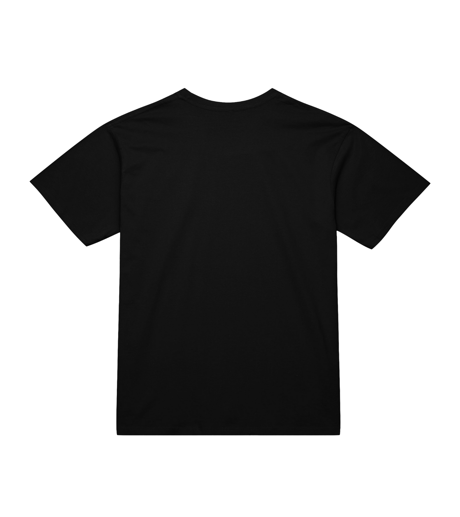 The Mitchell & Ness Miami HEAT Mixed Up Tee, a black short-sleeve 100% cotton T-shirt by Mitchell & Ness, is shown from the back laid flat on a white background. Standard fit. Machine wash cold.