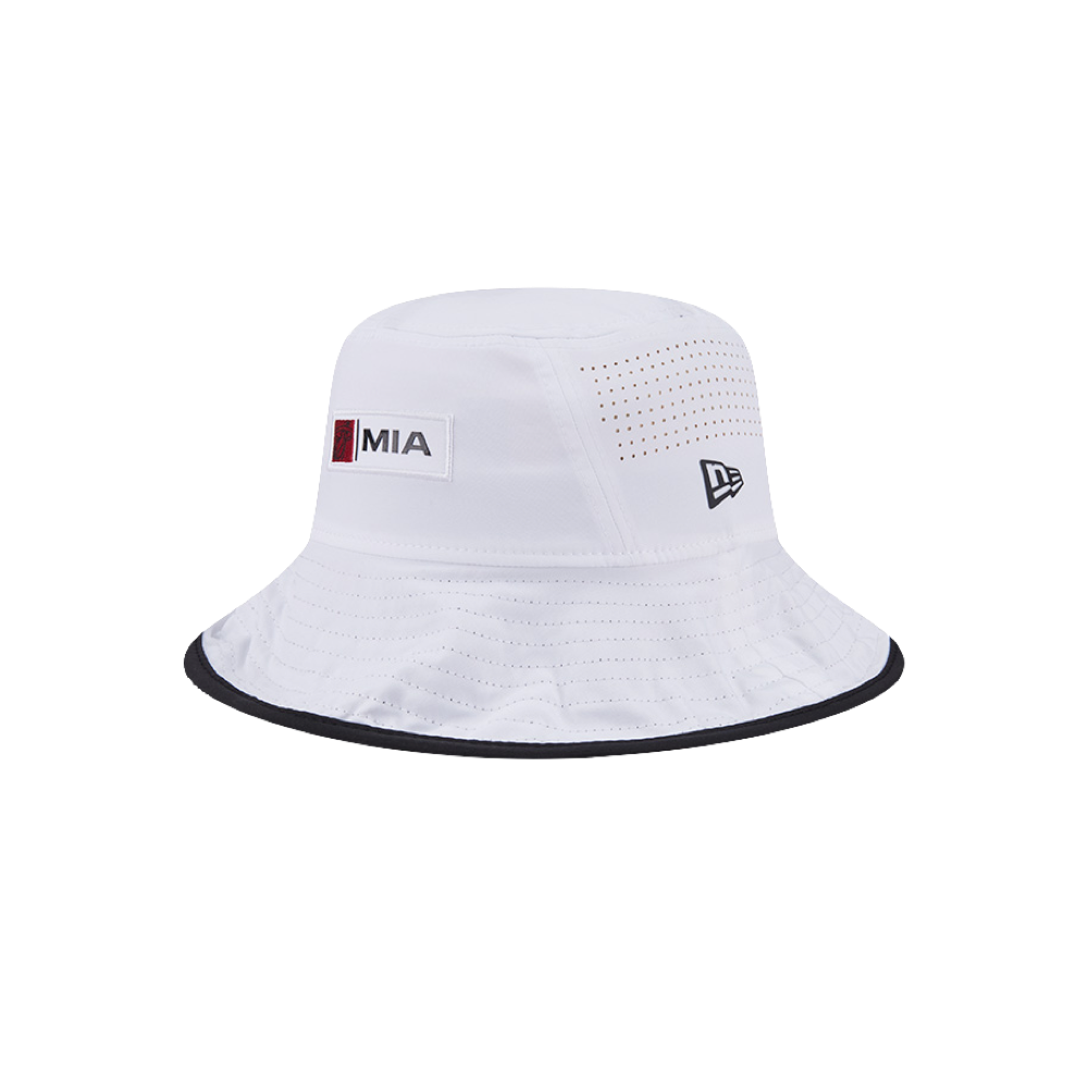 New Era Miami Heat White Bucket Hat Headwear