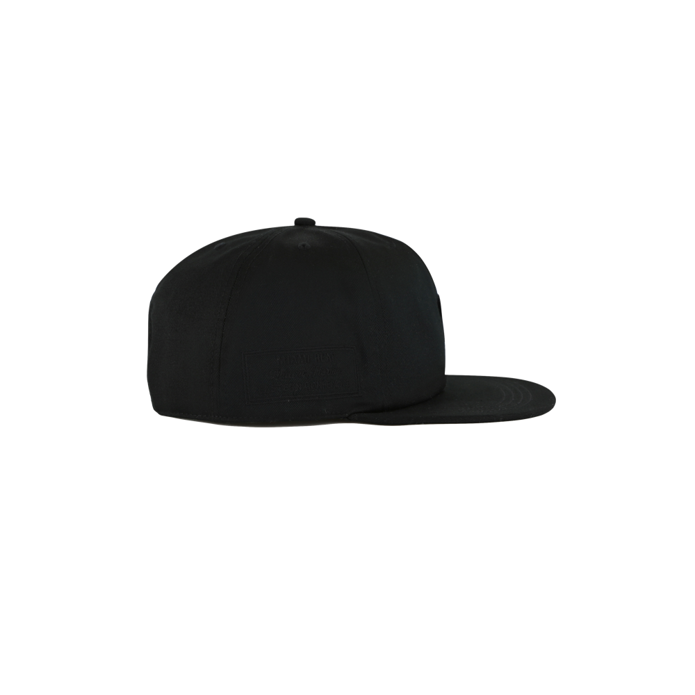 The '47 Brand Miami HEAT Captain Black Snapback, shown from a rear-side angle on a white background. One size fits most; spot clean for best care.