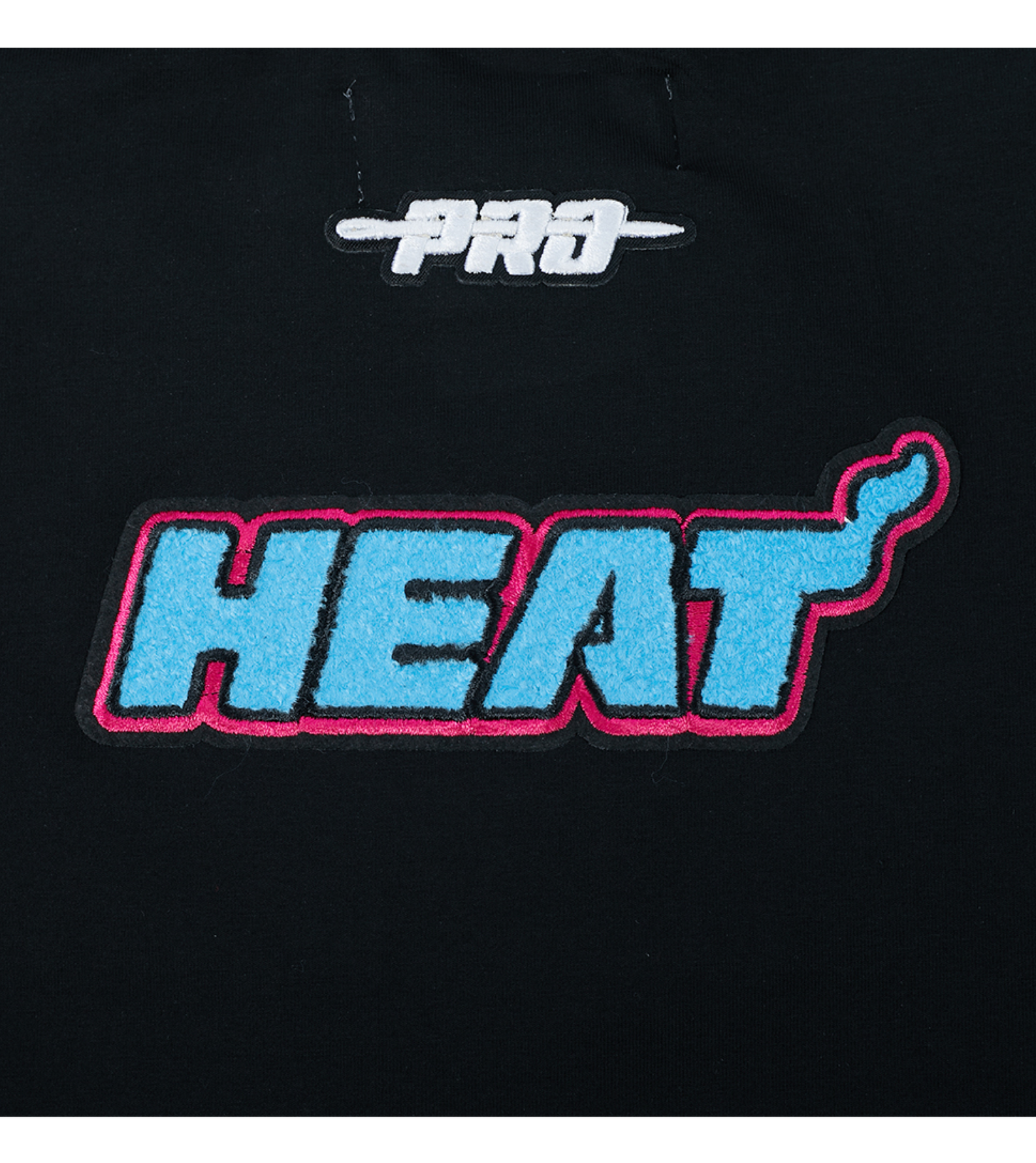 The Pro Standard Miami HEAT Original Vice Nights Women's Boxy Tee is a black, relaxed-fit cotton top with 