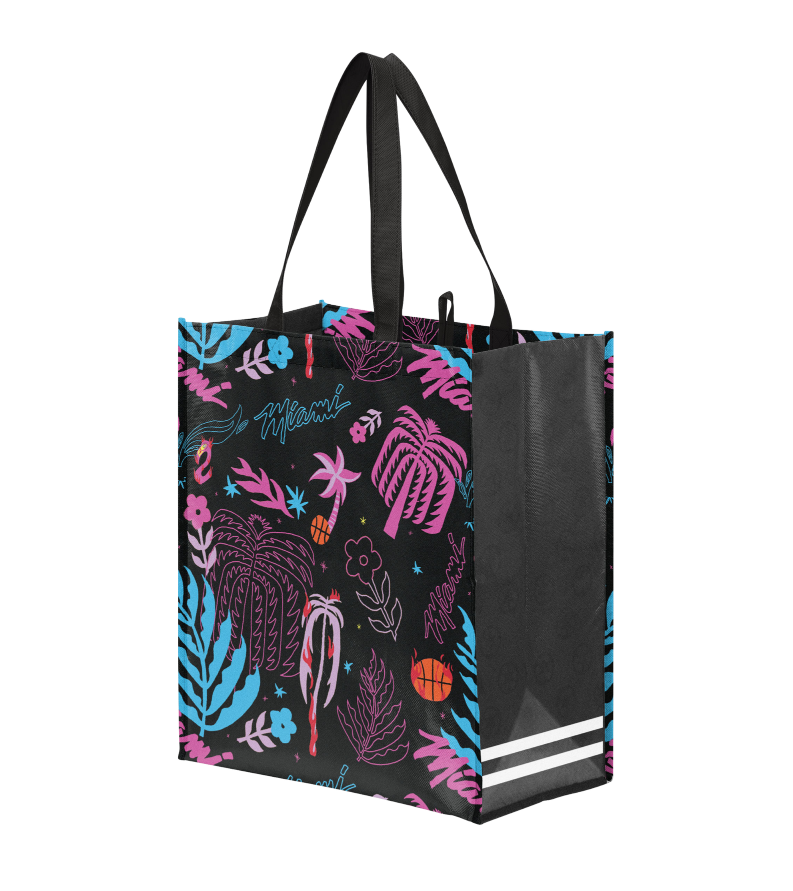 The Miami HEAT Original Vice Nights Reusable Bag by Forever Collectibles is a 15