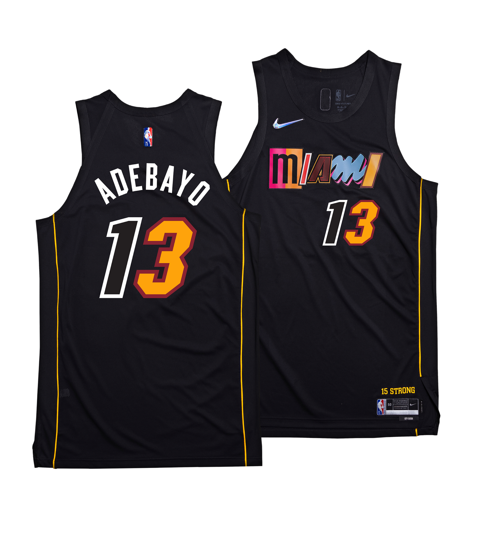 Heat Jersey Bam Adebayo Black Vice Jersey Bam Adebayo Authentic
