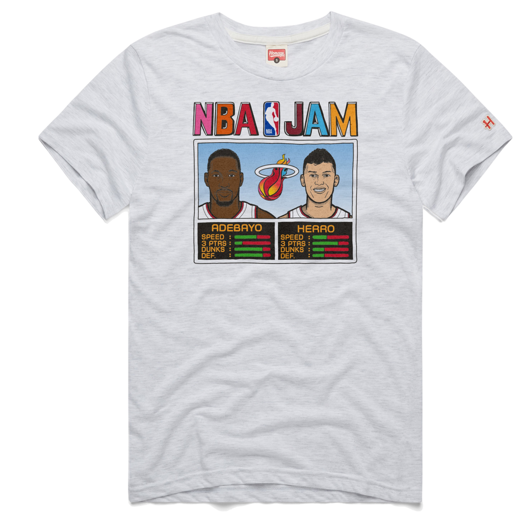 Homage Miami Mashup Vol. 2 Tyler Herro & Bam Adebayo NBA Jam Tee UNISEXTEE Homage    - featured image