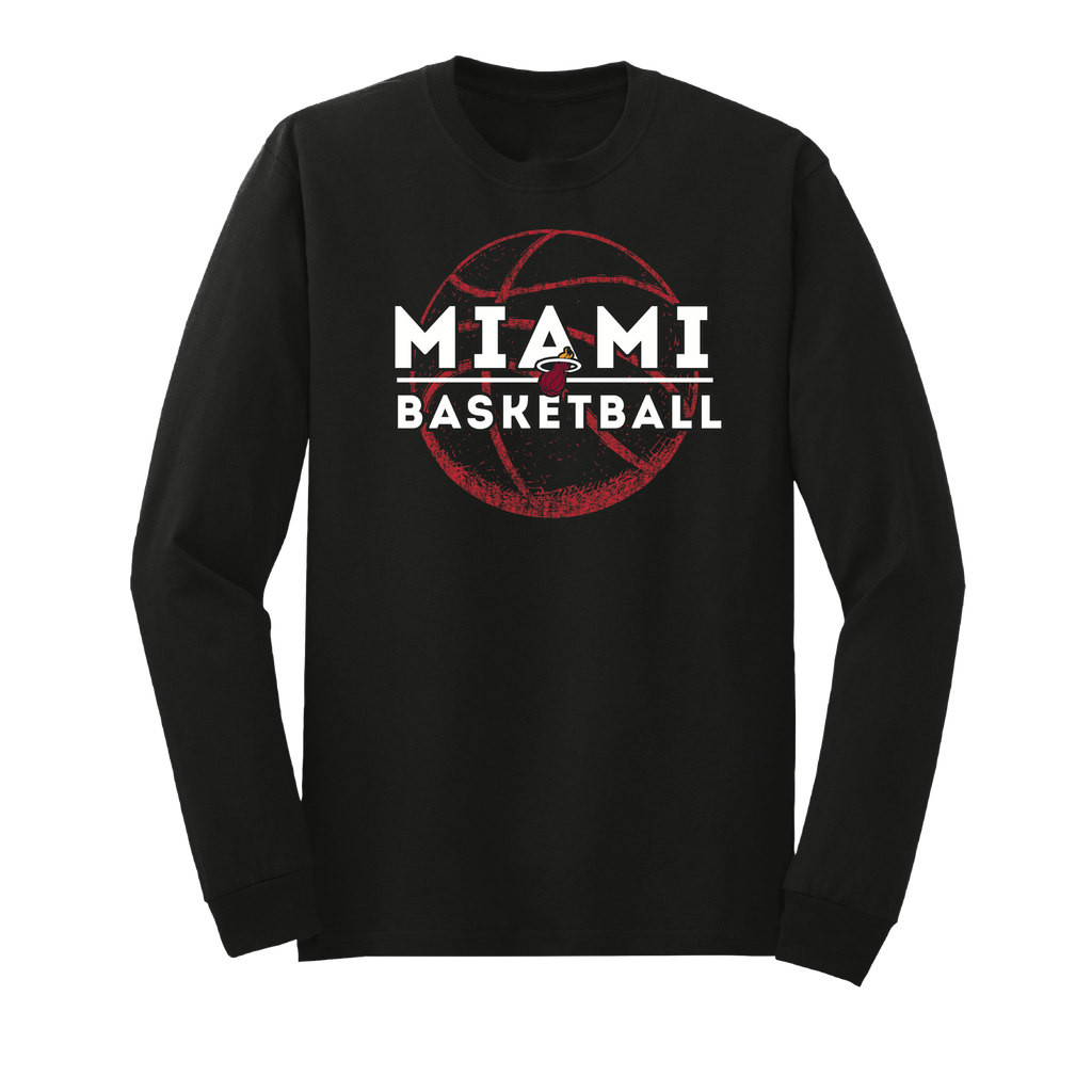 Miami HEAT Basketball Long Sleeve Black Tee MENSOUTERWEAR ITEM OF THE GAME    - featured image