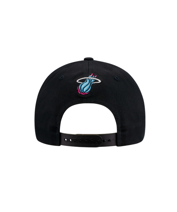 The Miami HEAT Original Vice Nights Snapback by Item Of The Game is a black cotton hat with 