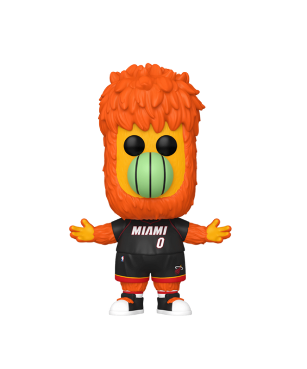 Get a 🎁 FREE Burnie Funko Pop!—the official Funko vinyl figure of Burnie, the Miami Heat mascot in a black Miami jersey—with orders $150+. This 5-inch collectible comes in display packaging featuring Burnie’s name and the team logo. Suitable for ages 3+. Brand: Funko.