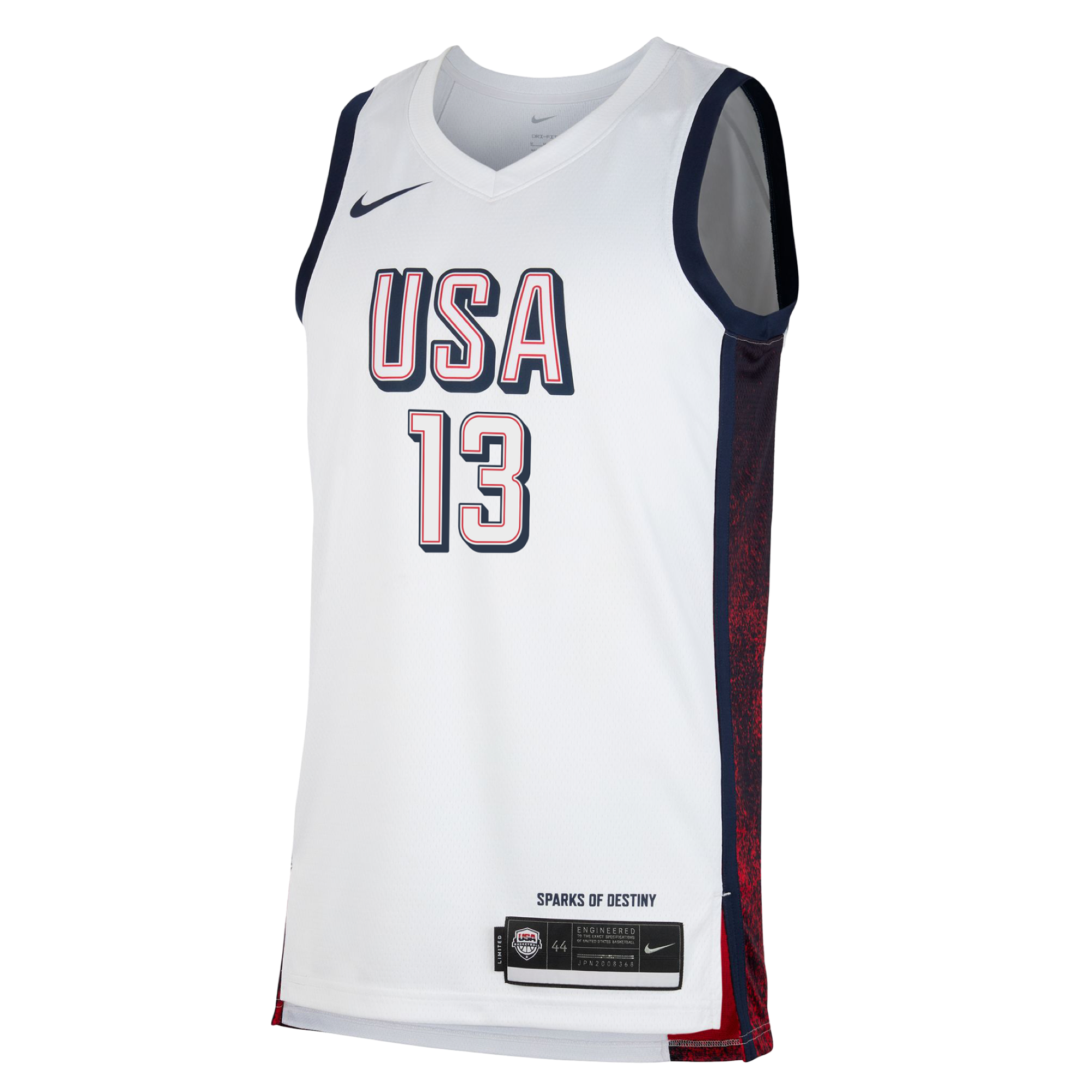 Bam Adebayo Nike 2025 USA Basketball White Swingman Jersey Miami HEAT