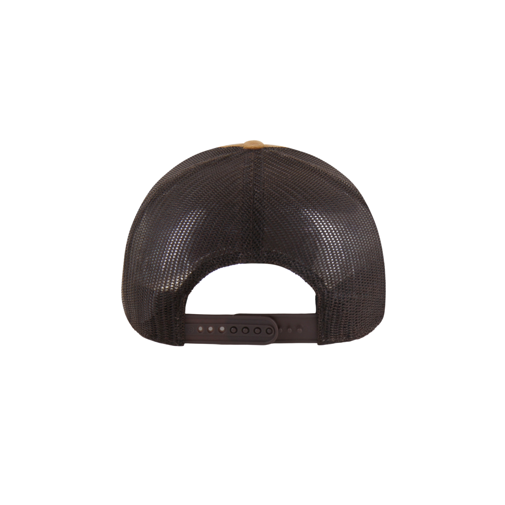 The '47 Brand Carhartt Miami HEAT Snapback is a black mesh trucker cap with an adjustable plastic snapback closure for 