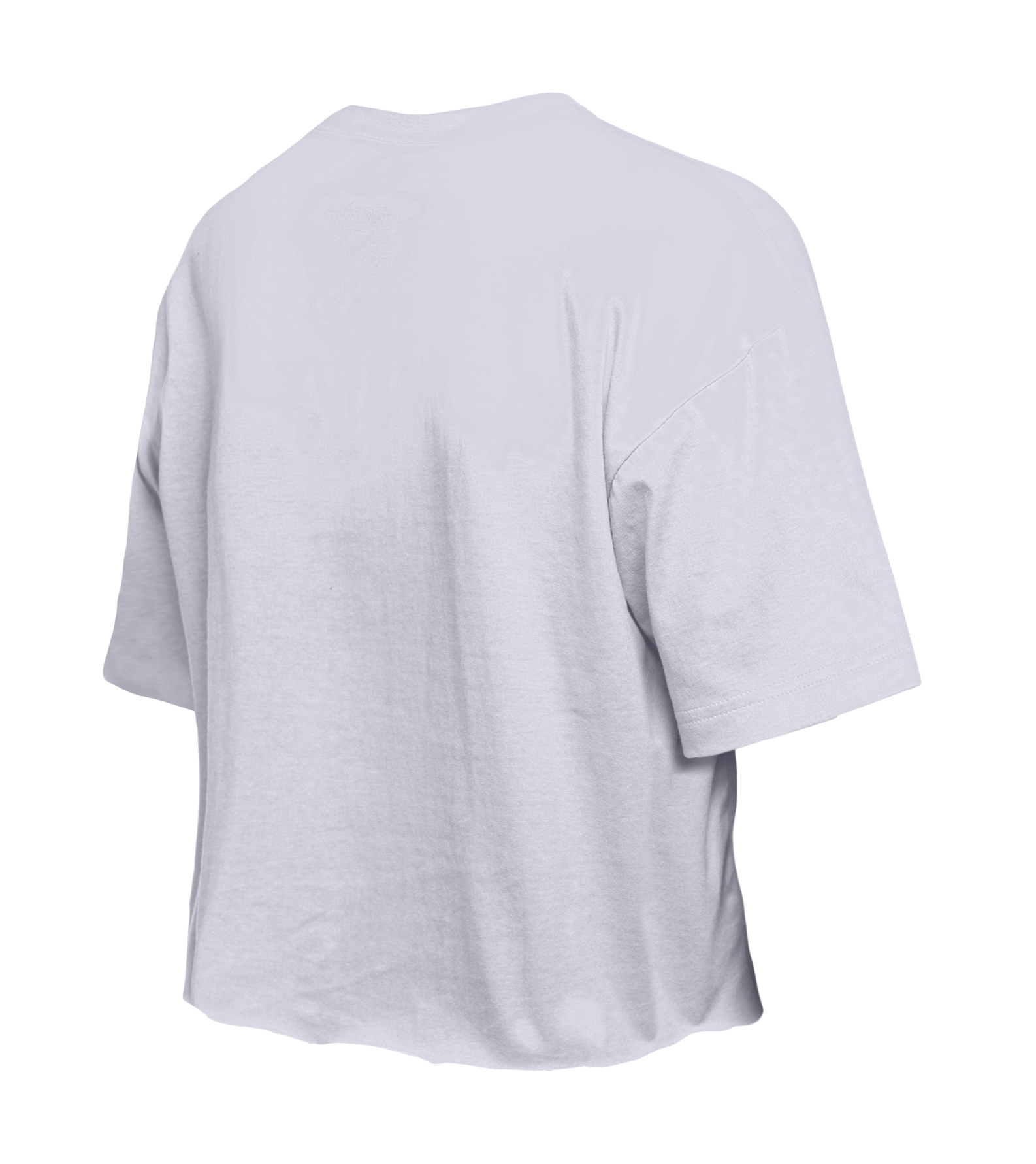 White New Era Miami HEAT women's boxy cropped tee with short sleeves, back view. - New Era Miami HEAT Women's Boxy Cropped Tee