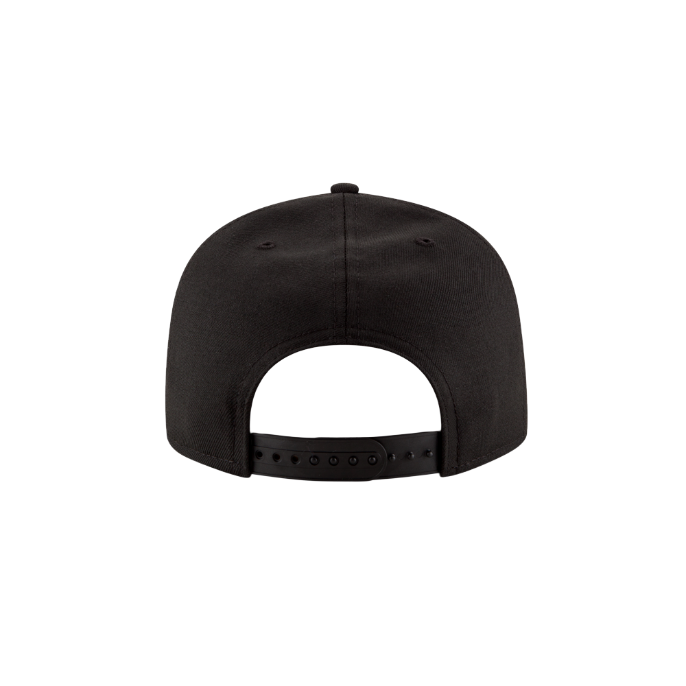 Court Culture x New Era Vice City Billiards Snapback in black polyester shown from the back with an adjustable snapback and two ventilation eyelets; one size fits most.