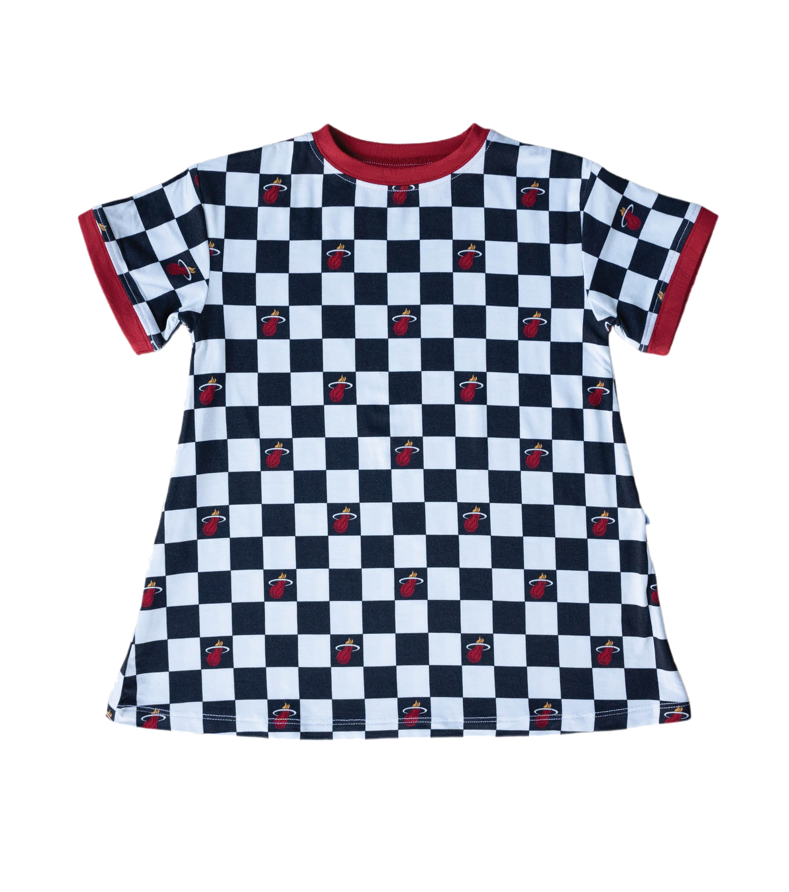 checkerboard t shirt dress Checkerboard T-Shirt Dress | Midi Shirt Dress