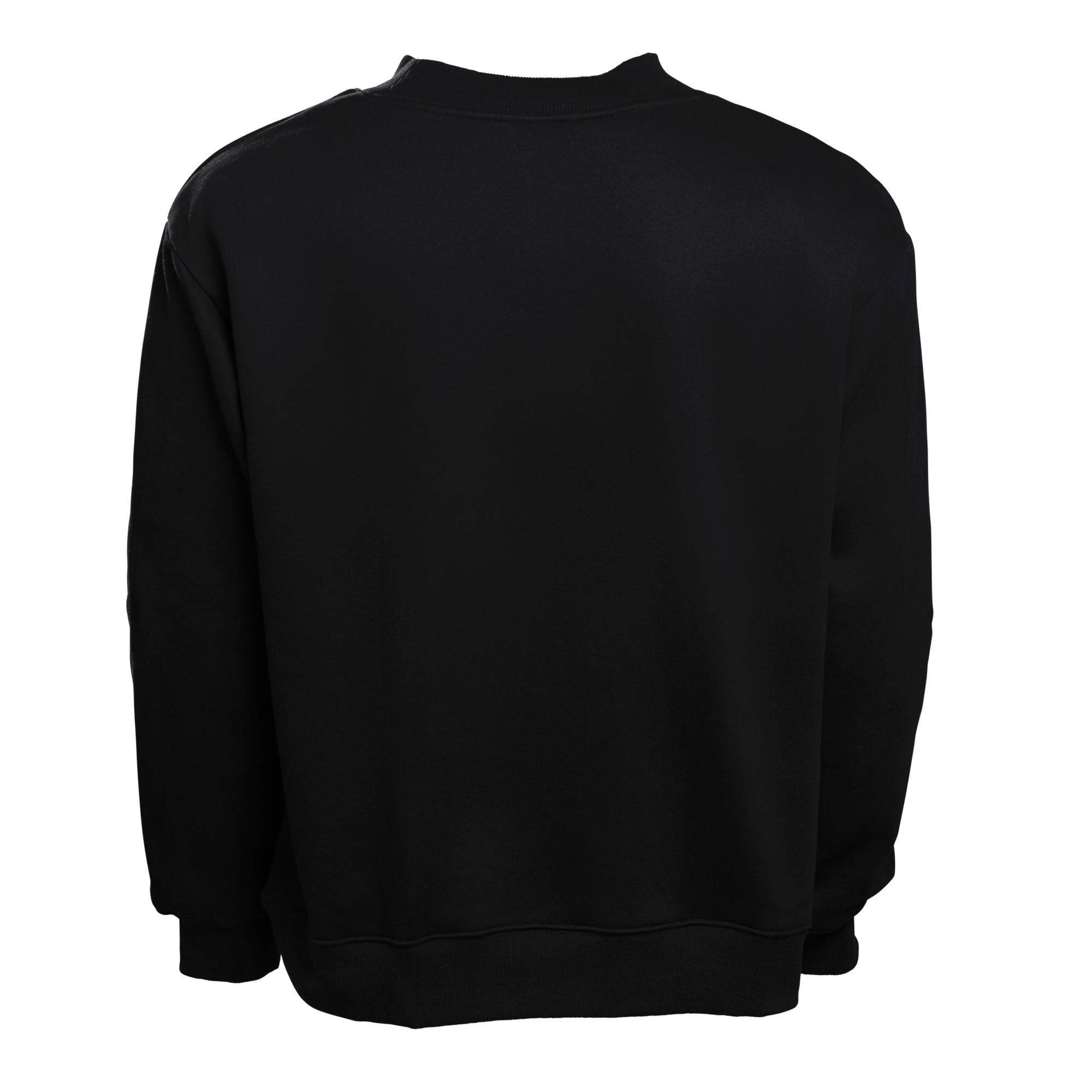 The Court Culture x Hype & Vice Mockneck by Court Culture is displayed from the back against a white background, showcasing its oversized fit and mock neck design for a modern, relaxed look.