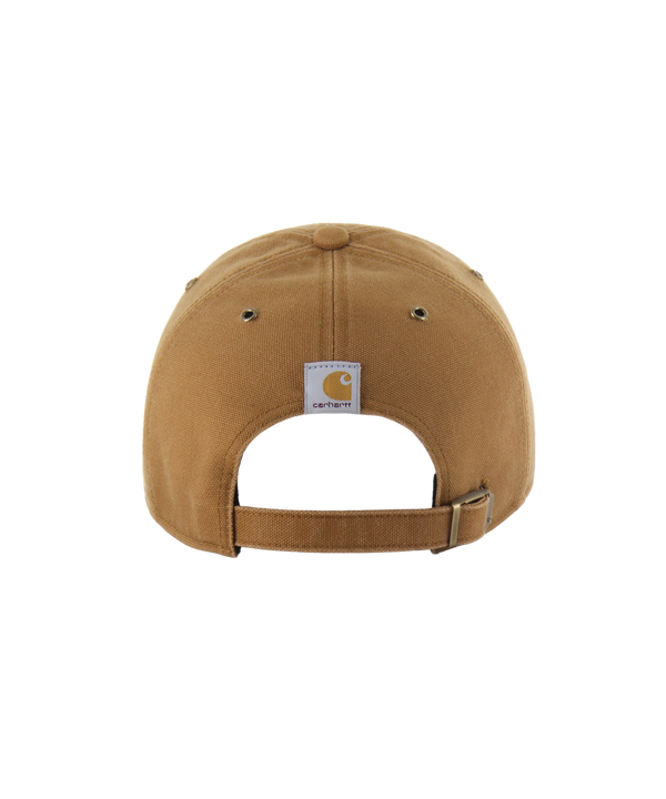 The '47 Brand Carhartt Miami HEAT Dad Hat is a brown cotton one-size-fits-most cap, featuring the Miami Heat logo on the front and a small white '47 logo on the left side. Spot clean for best care.