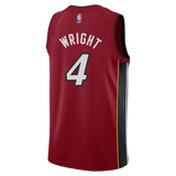 Delon Wright Nike Jordan Brand Miami HEAT Statement Red Swingman Jersey - 2