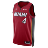 Delon Wright Nike Jordan Brand Miami HEAT Statement Red Swingman Jersey - 1