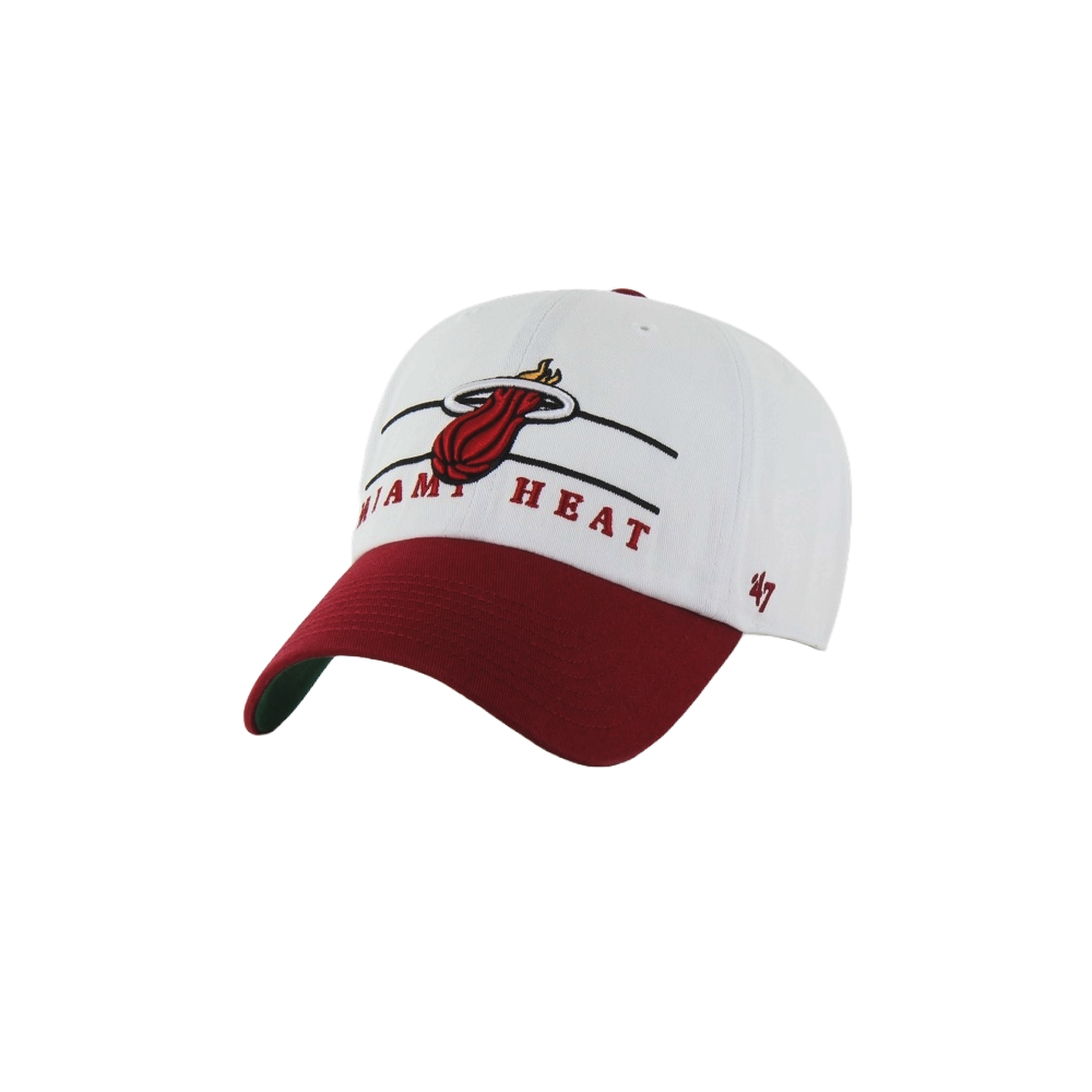 '47 Brand Miami HEAT Double Header Cleanup Dad Hat Dad Hats '47 Brand