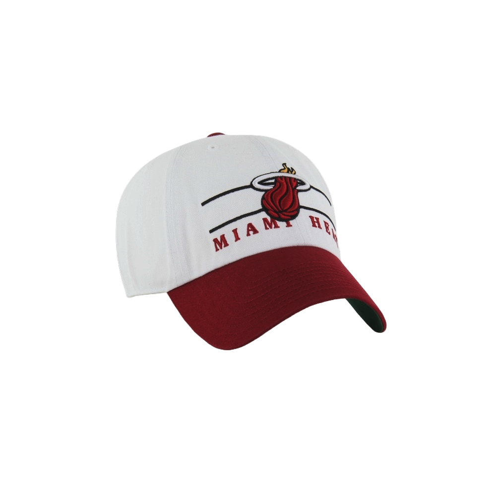 '47 Brand Miami HEAT Double Header Cleanup Dad Hat Dad Hats '47 Brand