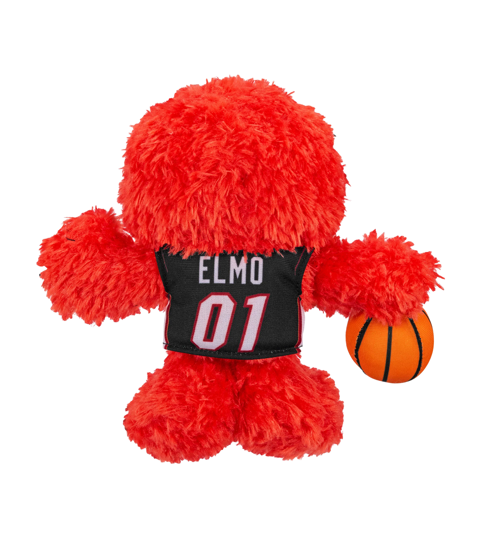 The Miami HEAT Elmo Plush by Bleacher Creatures features Elmo in a black jersey with 