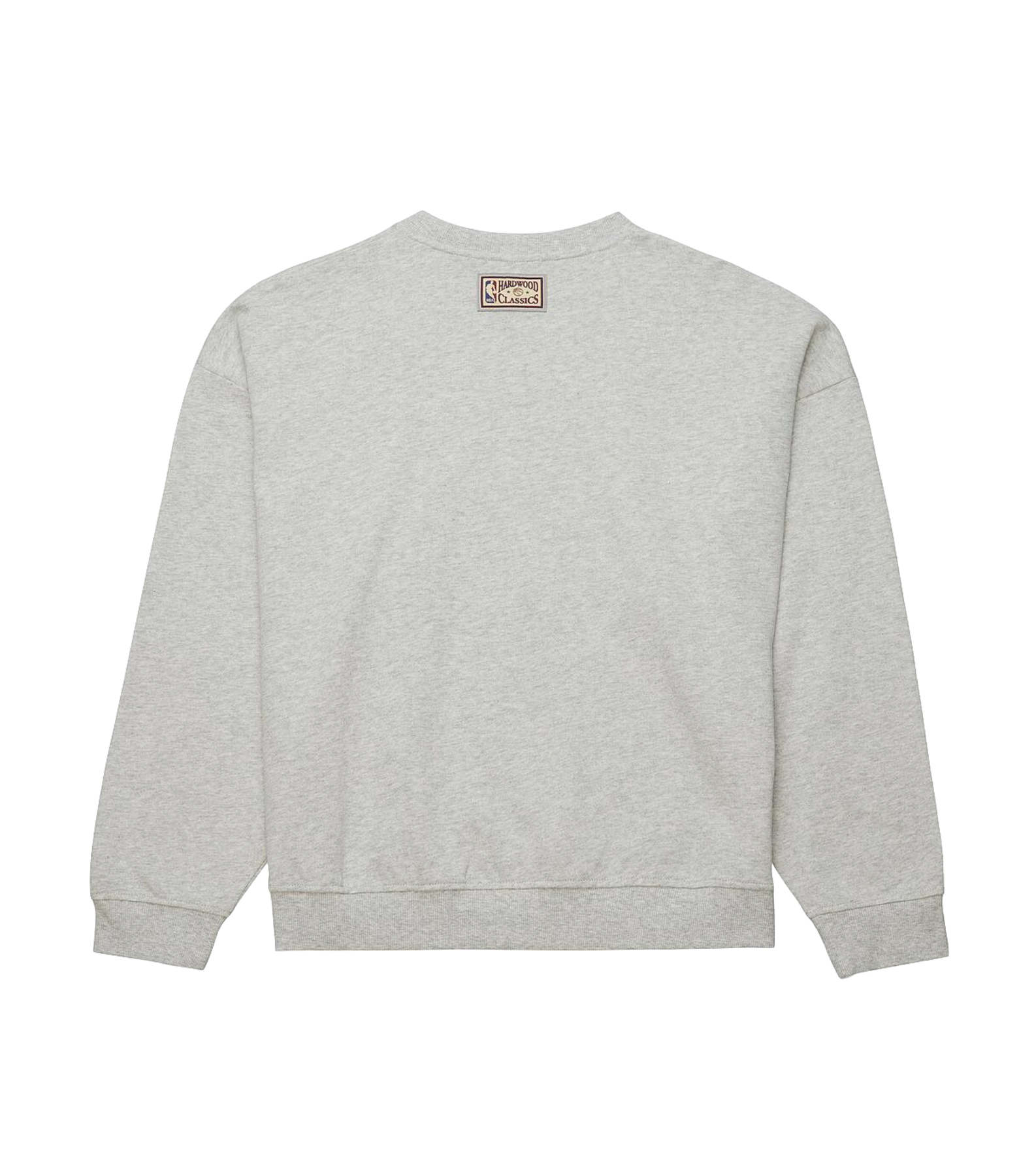 Light gray Mitchell & Ness Miami HEAT lightweight women's crewneck sweatshirt, long sleeves, ribbed cuffs and hem. - Mitchell & Ness Miami HEAT Lightweight Women's Crewneck