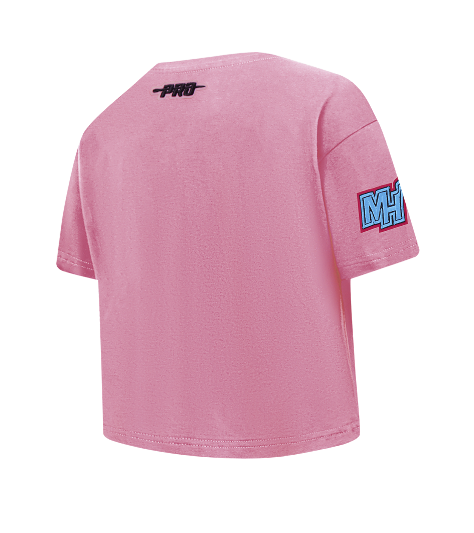 The Pro Standard Miami HEAT Original Vice Nights Girls Graffiti Boxy Tee is a pink cotton boxy-fit tee for women, featuring 