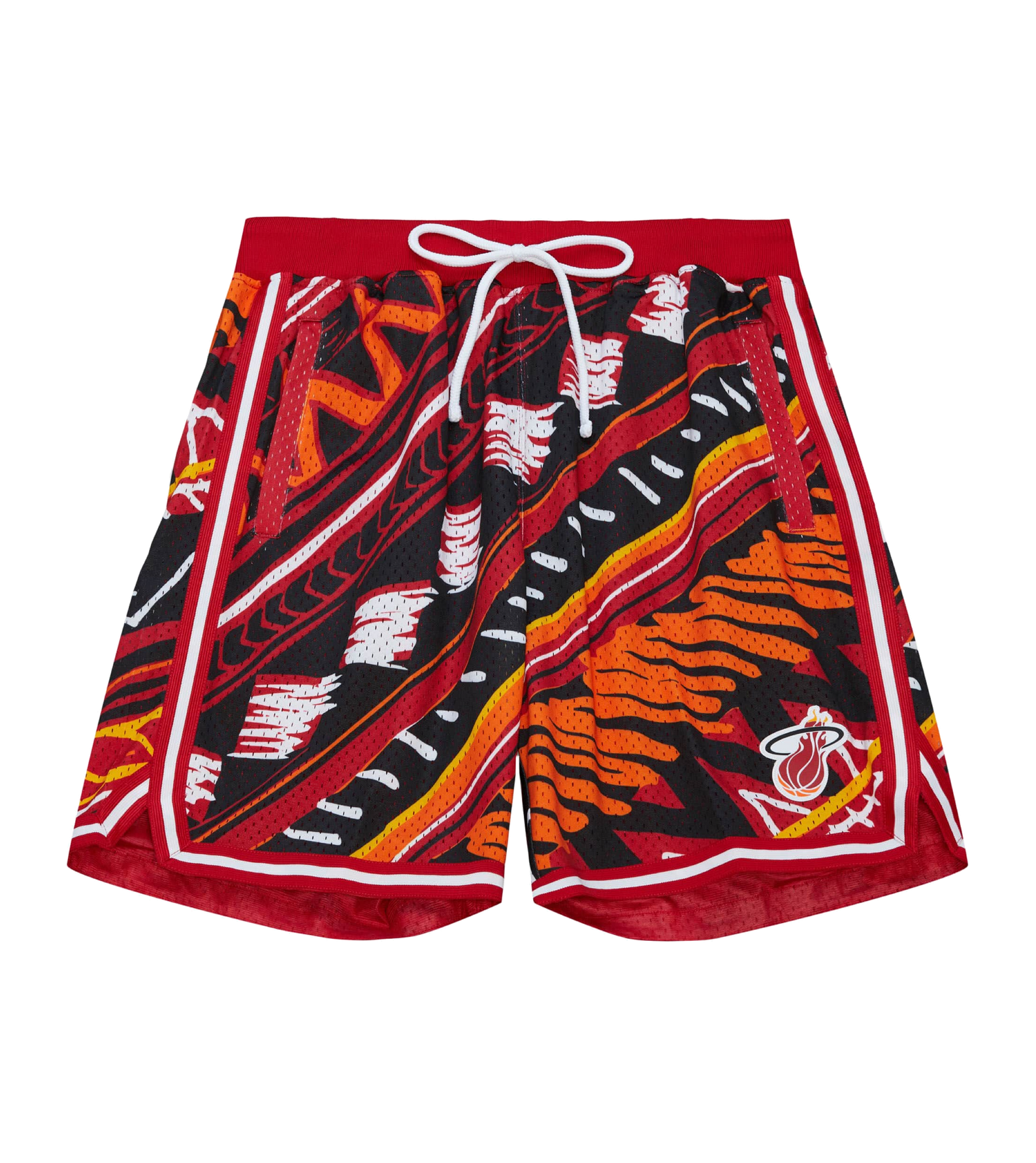 Mitchell And Ness Miami HEAT Game Day Pattern Shorts Mitchell And Ness Miami HEAT Game Day Pattern Shorts