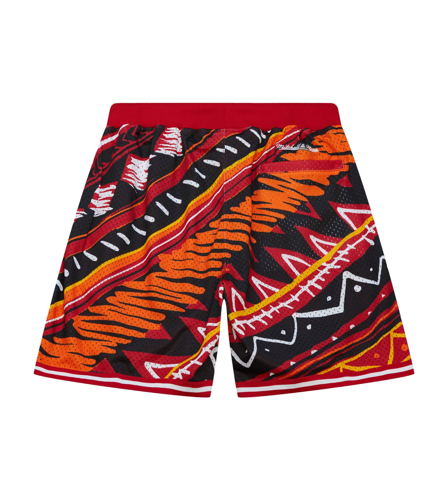 Mitchell And Ness Miami HEAT Game Day Pattern Shorts