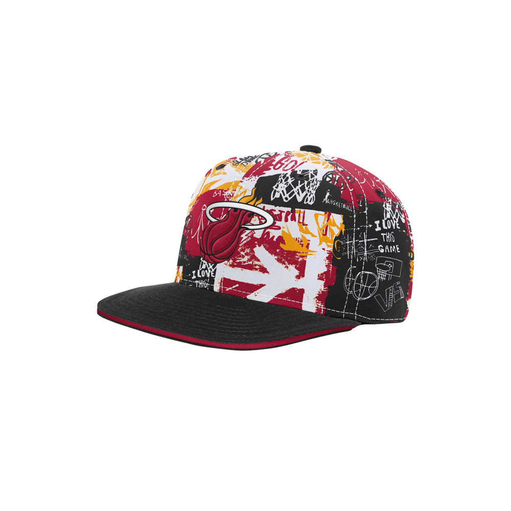 Miami HEAT Graffiti Youth Snapback Snapbacks Outerstuff